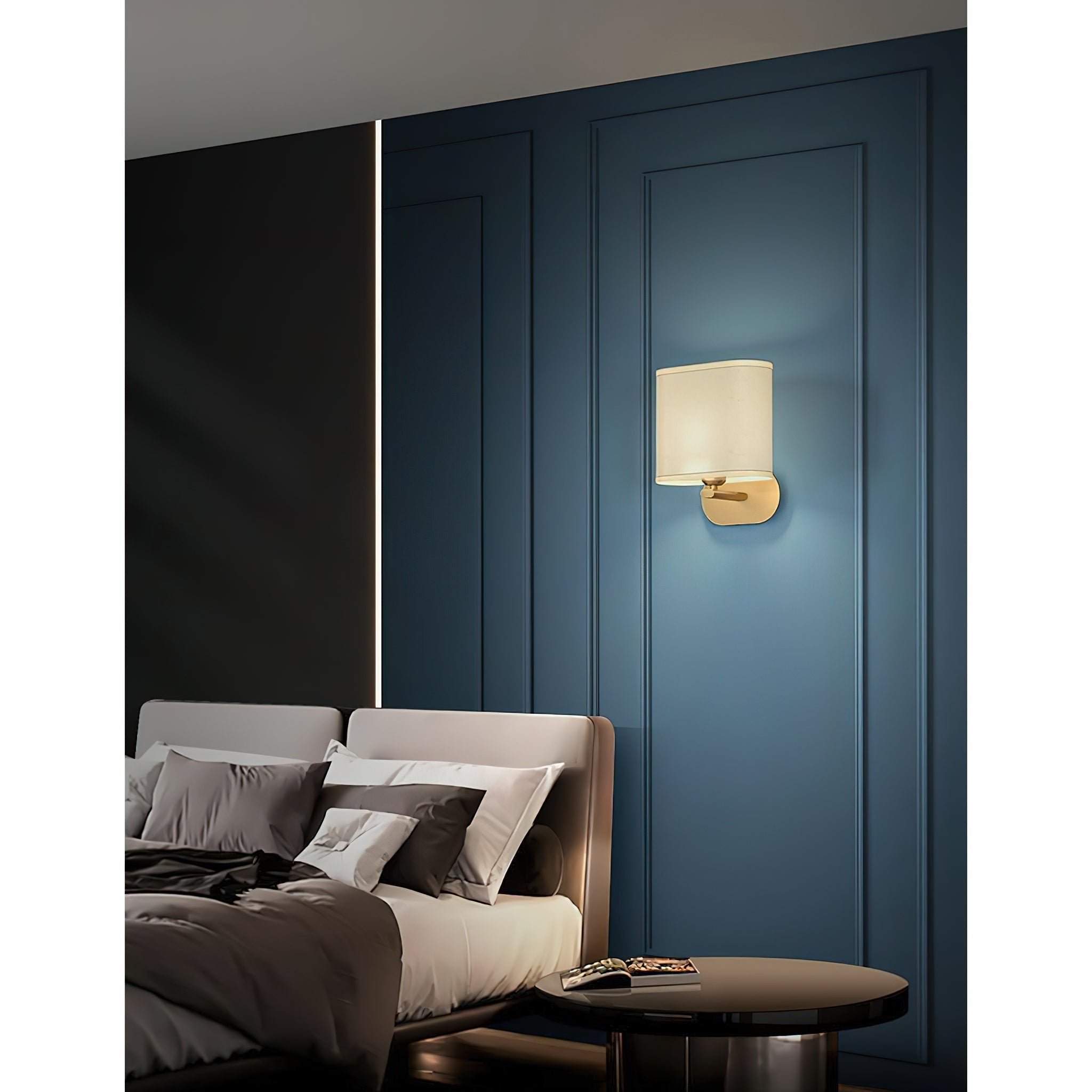 Myth Applique Murale Laiton Tissu Moderne Salon - Neutralighting