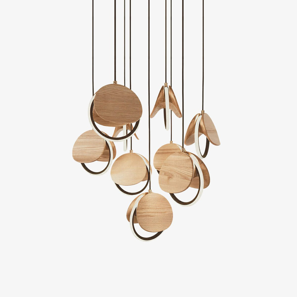 Avvelen Géométrique Bois Pendentif Lumière - Neutralighting