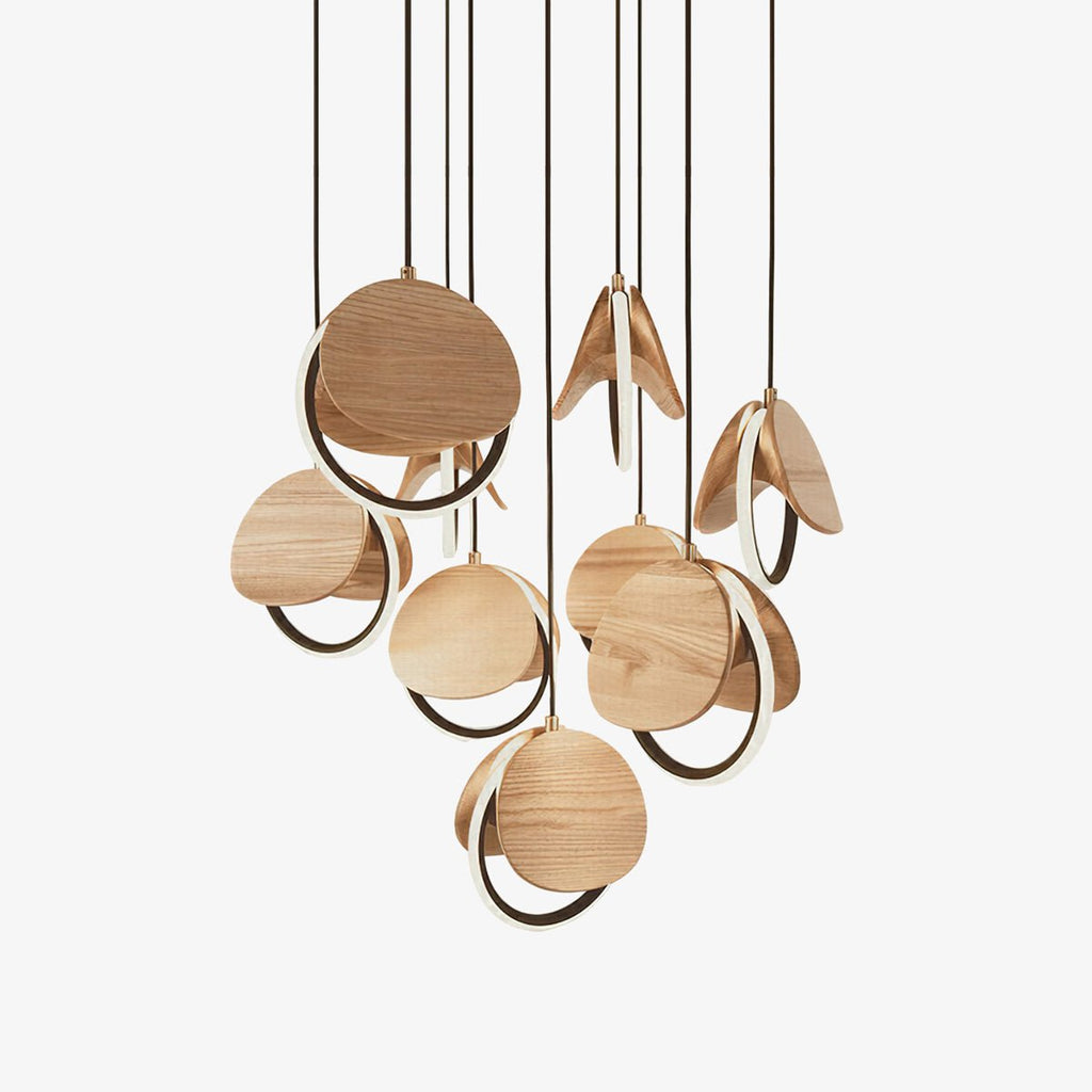 Avvelen Géométrique Bois Pendentif Lumière - Neutralighting