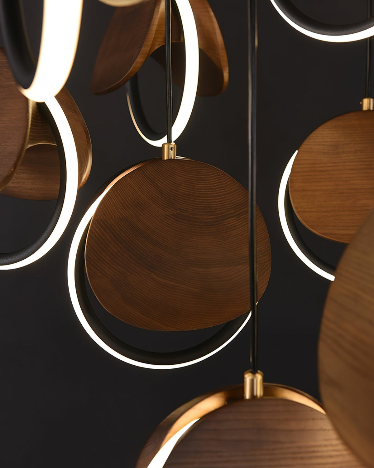 Avvelen Géométrique Bois Pendentif Lumière - Neutralighting