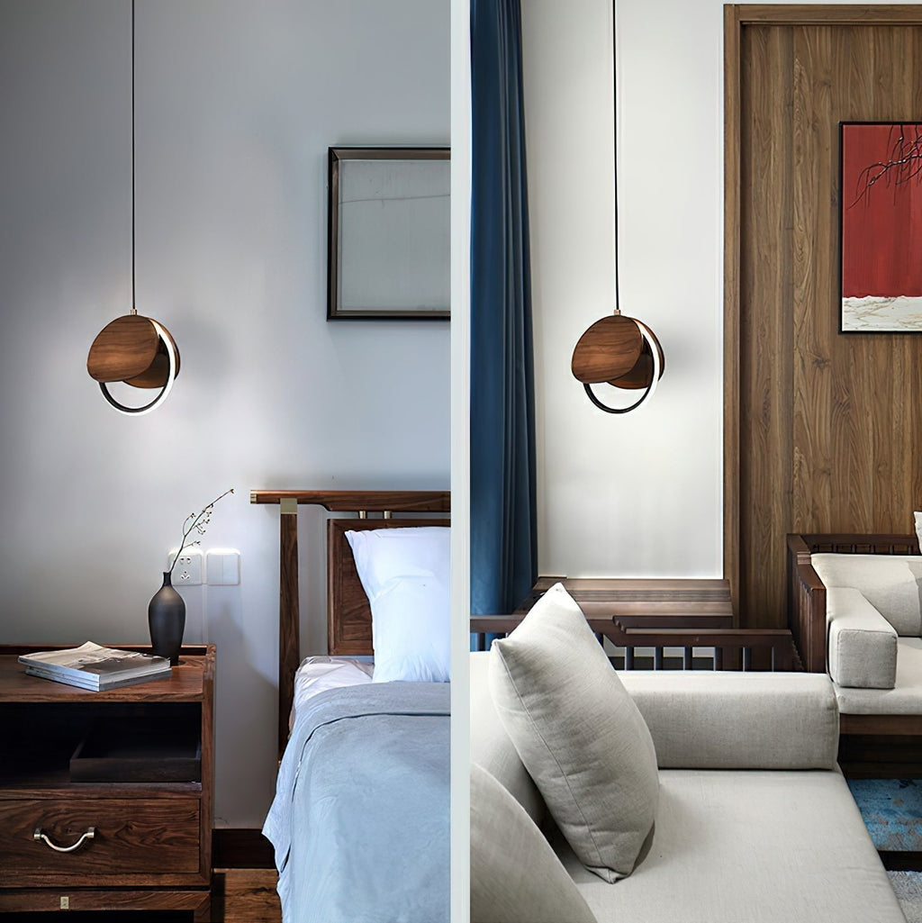 Avvelen Géométrique Bois Pendentif Lumière - Neutralighting