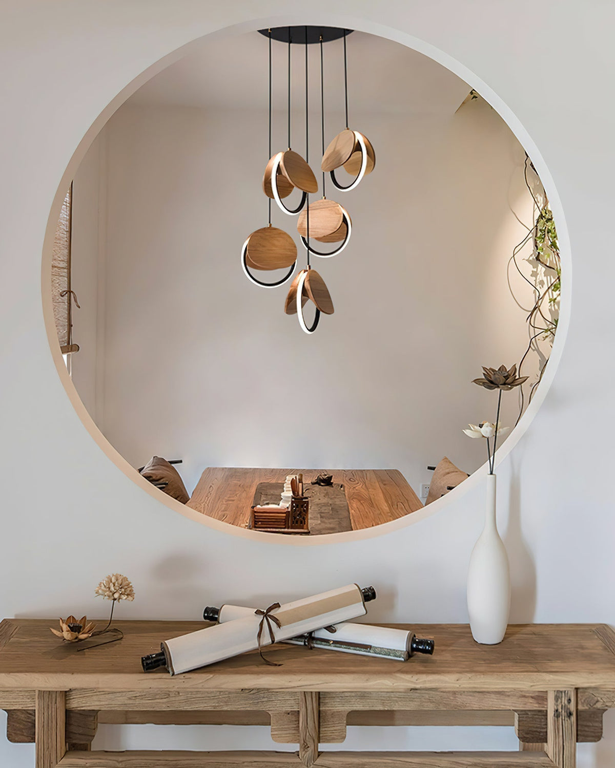 Avvelen Géométrique Bois Pendentif Lumière - Neutralighting