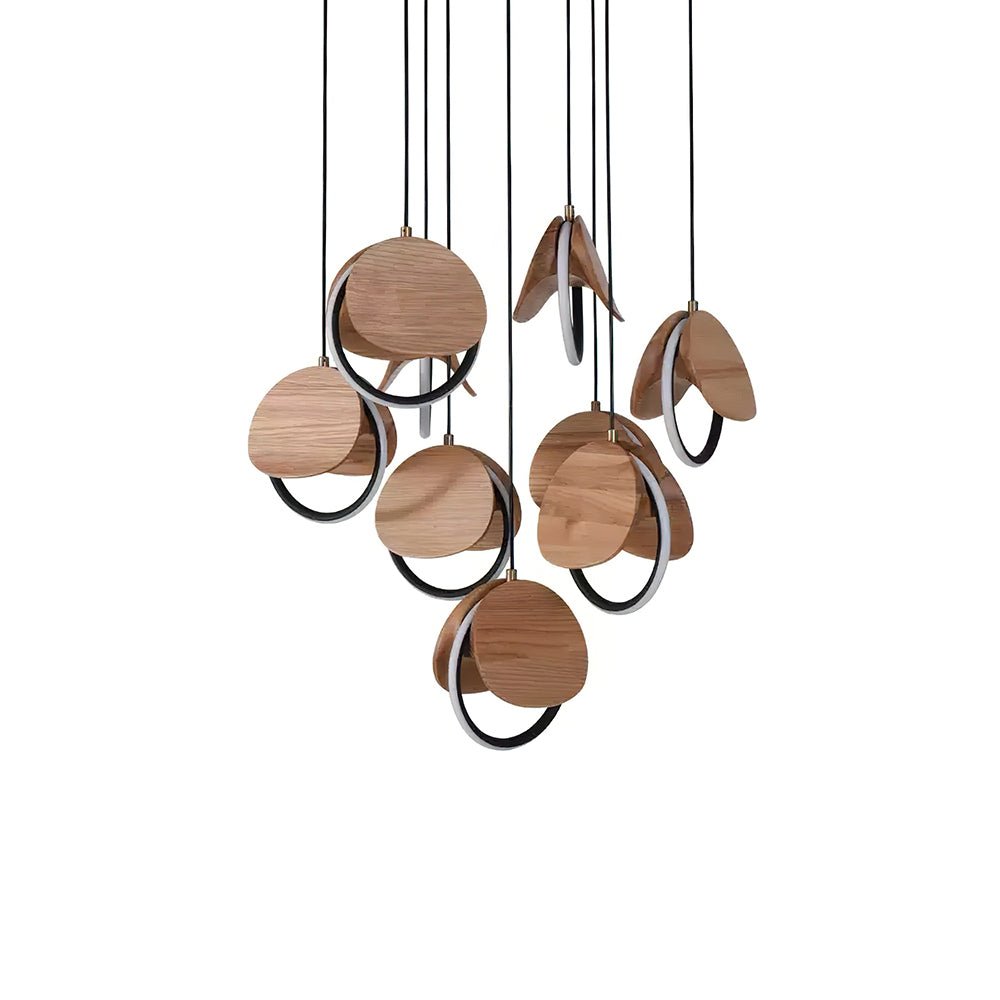Avvelen Géométrique Bois Pendentif Lumière - Neutralighting