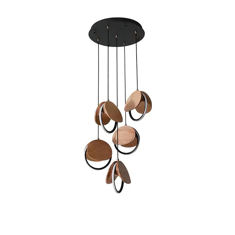 Avvelen Géométrique Bois Pendentif Lumière - Neutralighting