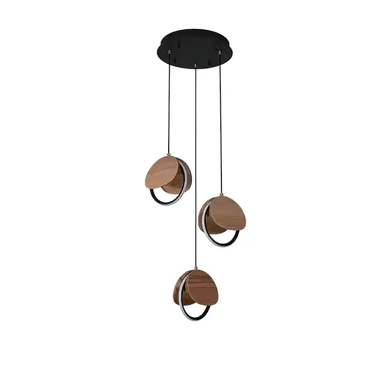 Avvelen Géométrique Bois Pendentif Lumière - Neutralighting