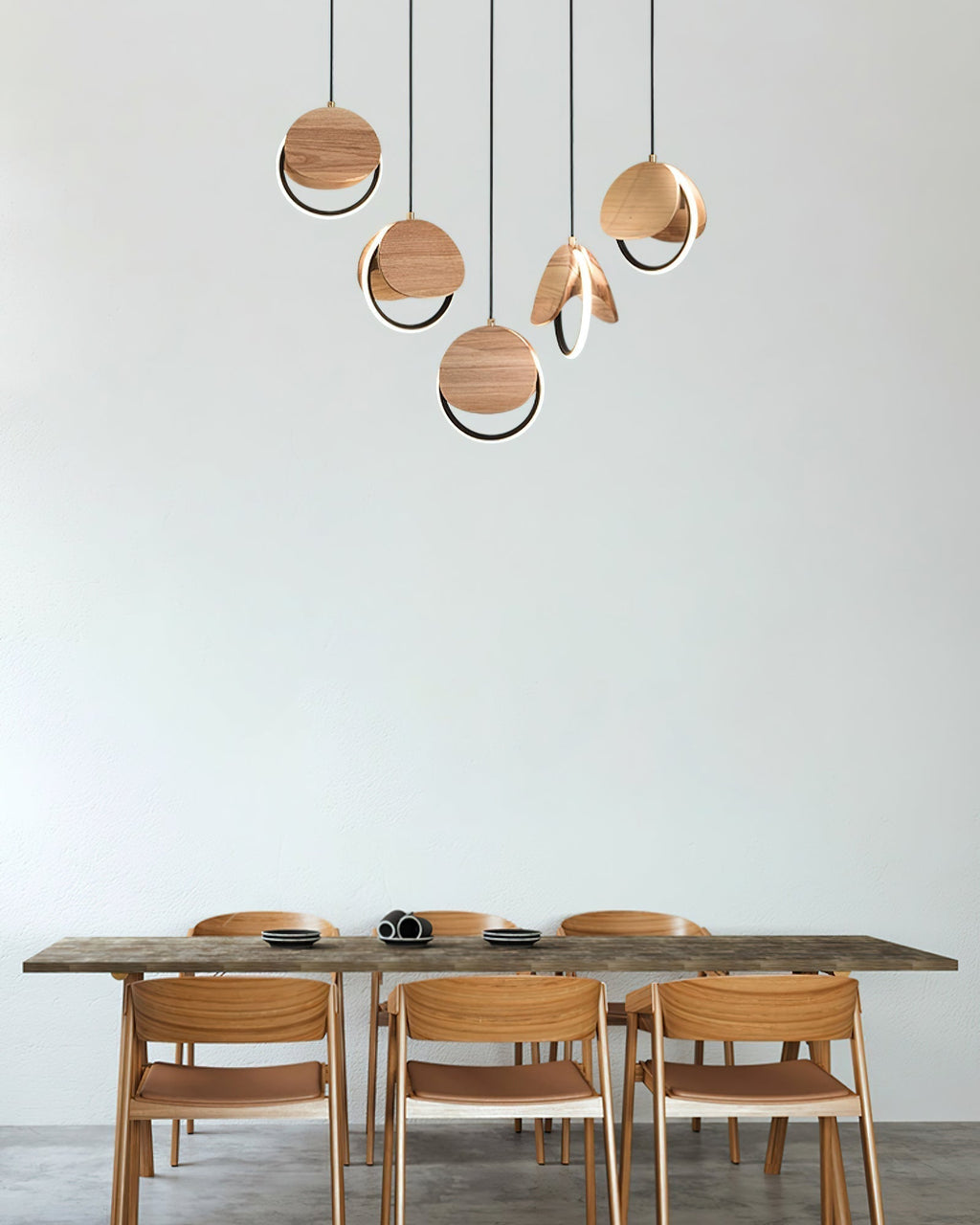 Avvelen Géométrique Bois Pendentif Lumière - Neutralighting