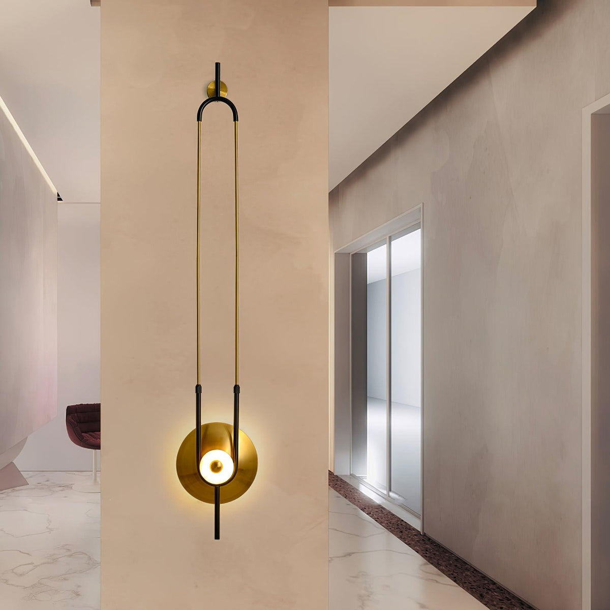 Ivory Lampe Murale Anneau Moderne en Marbre - Neutralighting
