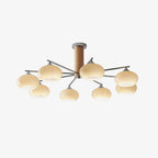 Lustra Chandelier en Verre Persimmon Mid-Century 8 Lumières - Neutralighting