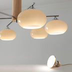 Lustra Chandelier en Verre Persimmon Mid-Century 8 Lumières - Neutralighting