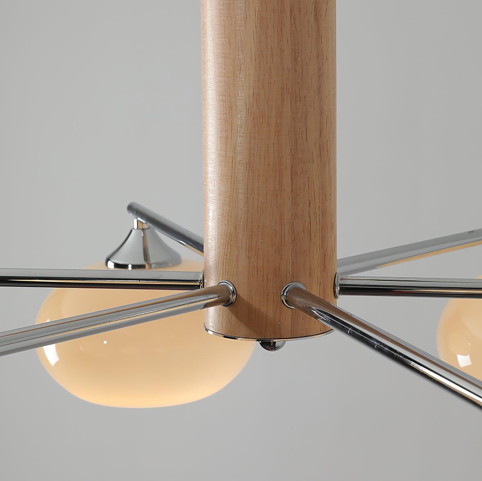 Lustra Chandelier en Verre Persimmon Mid-Century 8 Lumières - Neutralighting