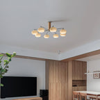 Lustra Chandelier en Verre Persimmon Mid-Century 8 Lumières - Neutralighting