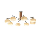 Lustra Chandelier en Verre Persimmon Mid-Century 8 Lumières - Neutralighting