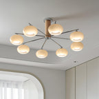 Lustra Chandelier en Verre Persimmon Mid-Century 8 Lumières - Neutralighting