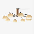 Lustra Chandelier en Verre Persimmon Mid-Century 8 Lumières - Neutralighting