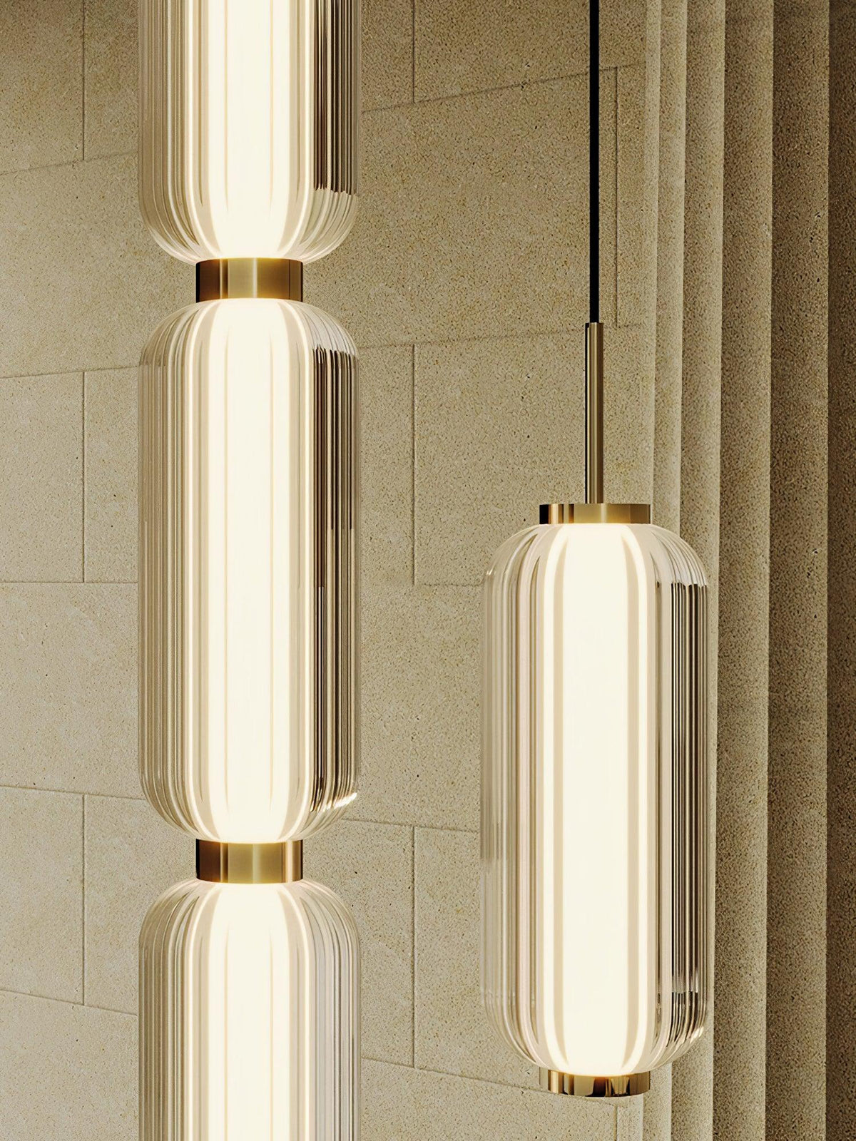 Cylindra Lampe Pendante en Verre Moderne - Neutralighting