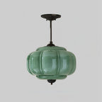 Eldio Lampe Plafond Semi-Encastrée en Verre Vert - Neutralighting