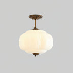 Eldio Lampe Plafond Semi-Encastrée en Verre Vert - Neutralighting