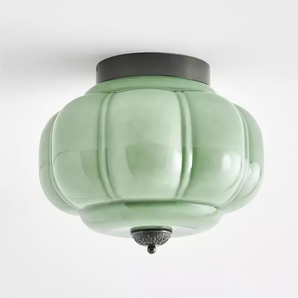 Elyra Lampe de Plafond en Verre Vert - Neutralighting