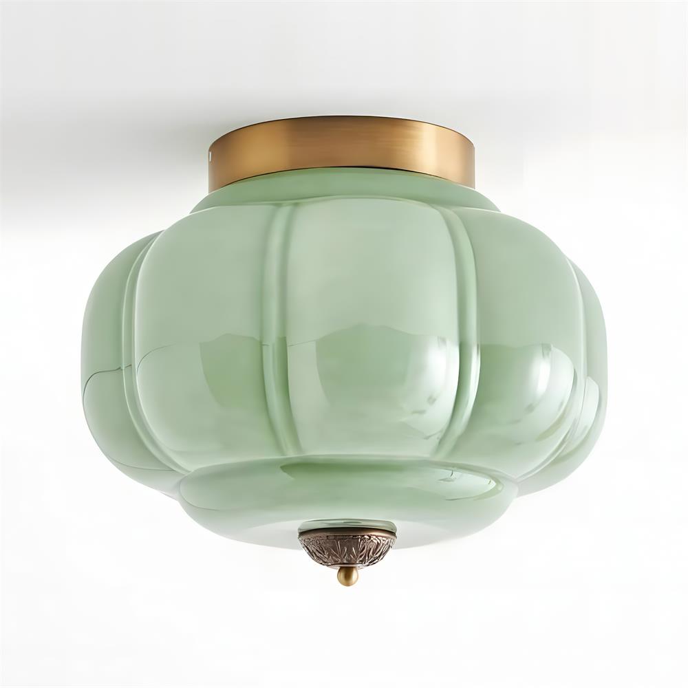 Elyra Lampe de Plafond en Verre Vert - Neutralighting
