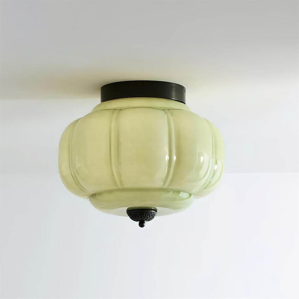 Elyra Lampe de Plafond en Verre Vert - Neutralighting
