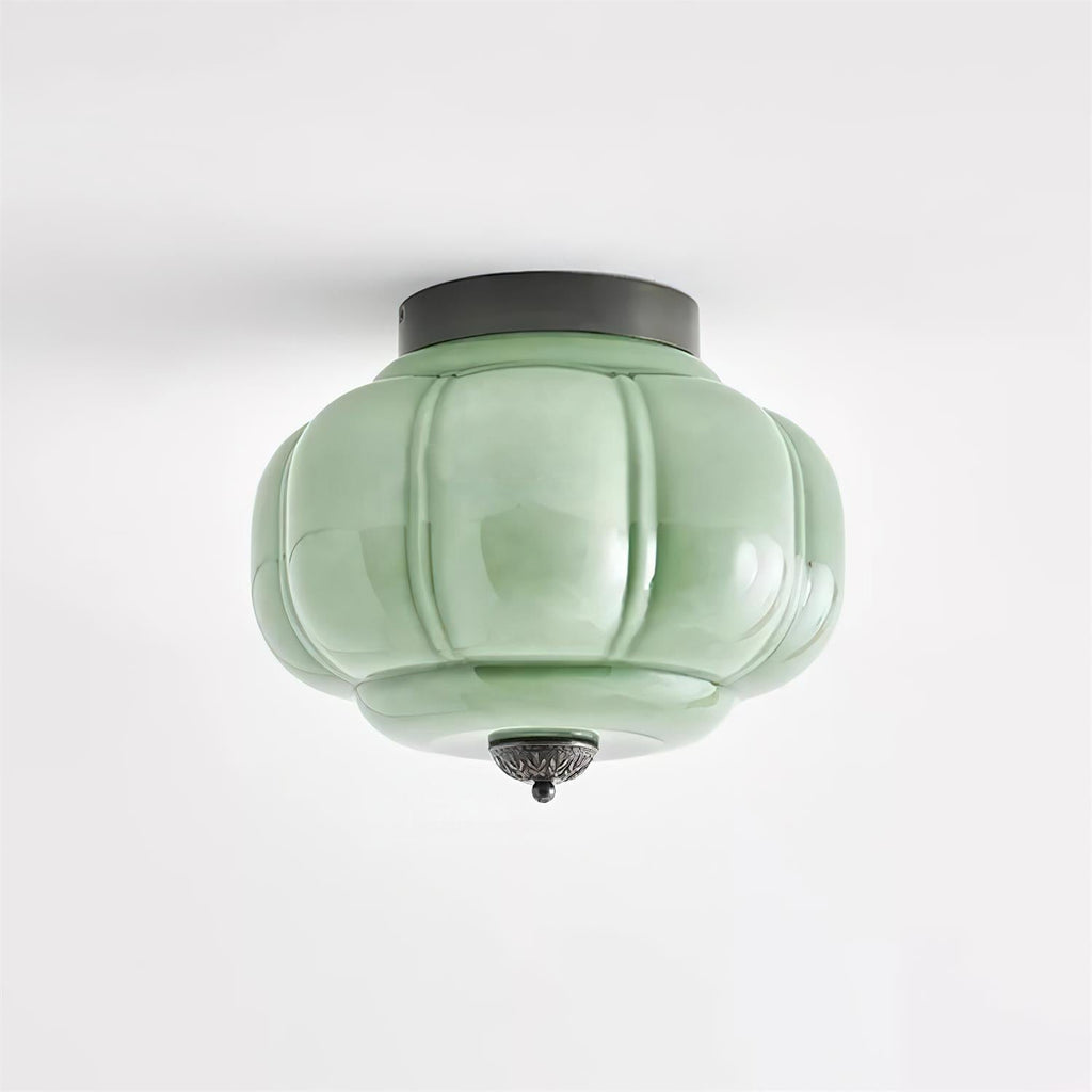 Elyra Lampe de Plafond en Verre Vert - Neutralighting