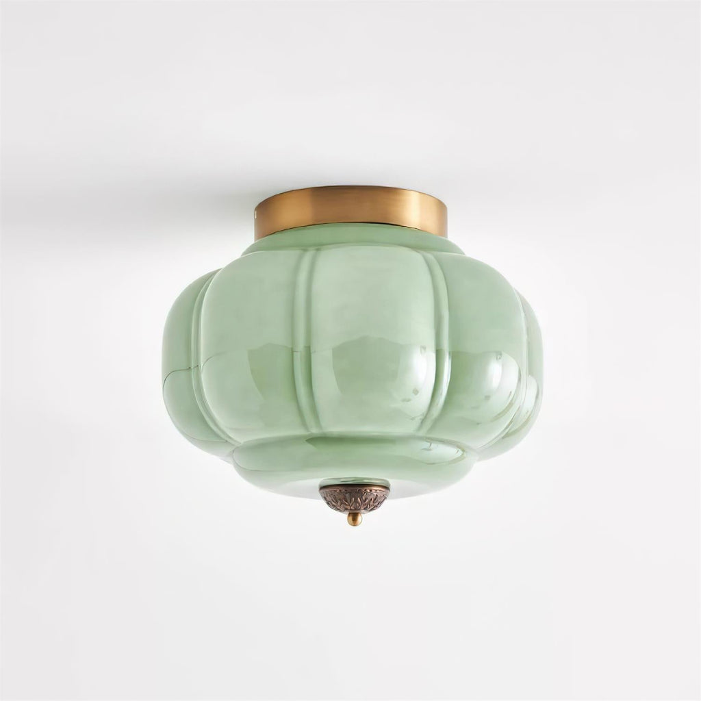 Elyra Lampe de Plafond en Verre Vert - Neutralighting