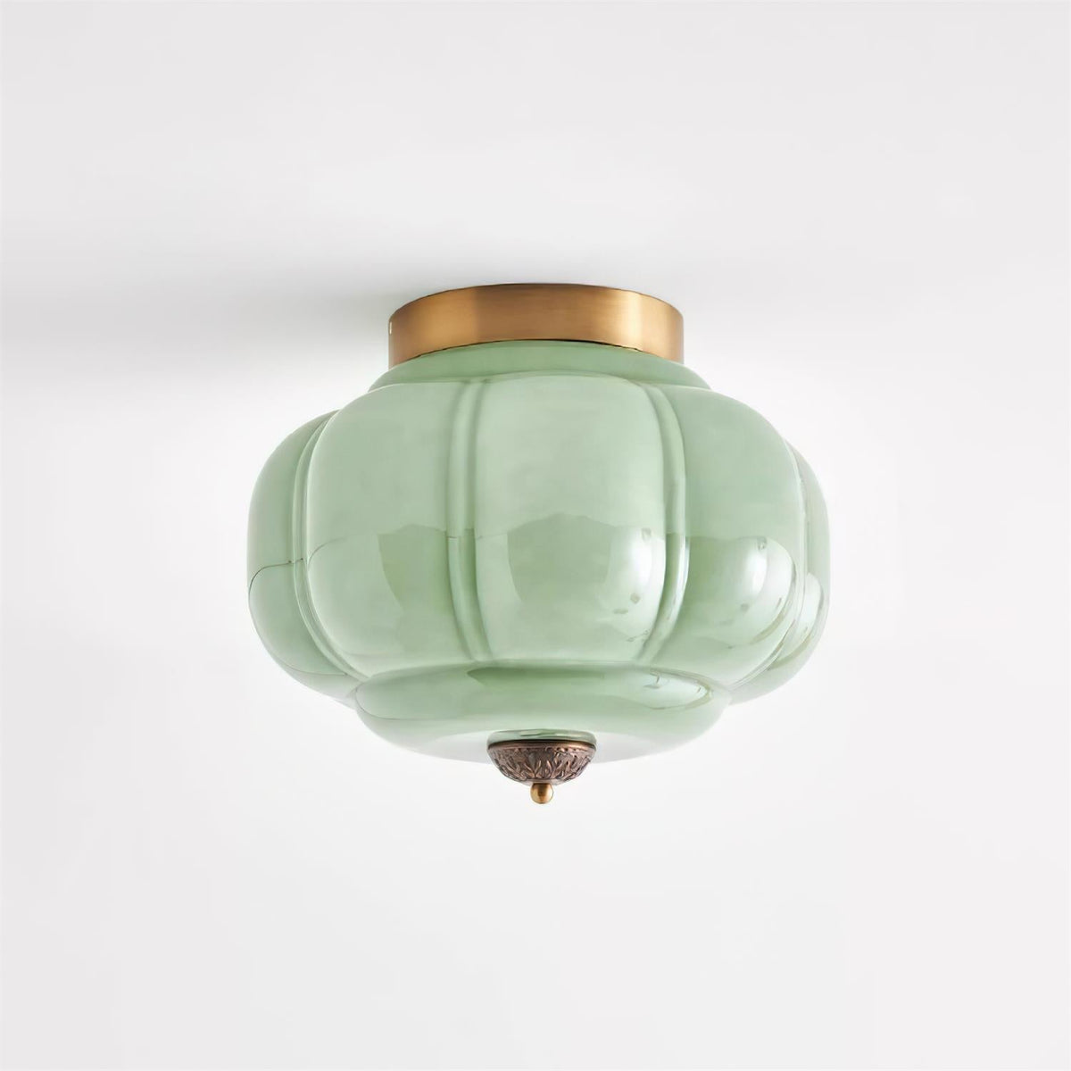 Elyra Lampe de Plafond en Verre Vert - Neutralighting