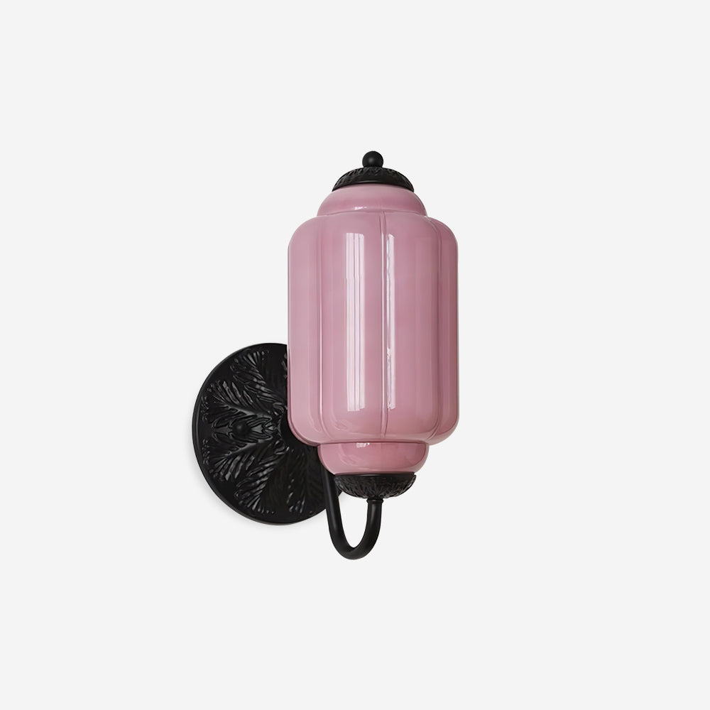 Melvane Applique murale vintage en verre rose - Neutralighting