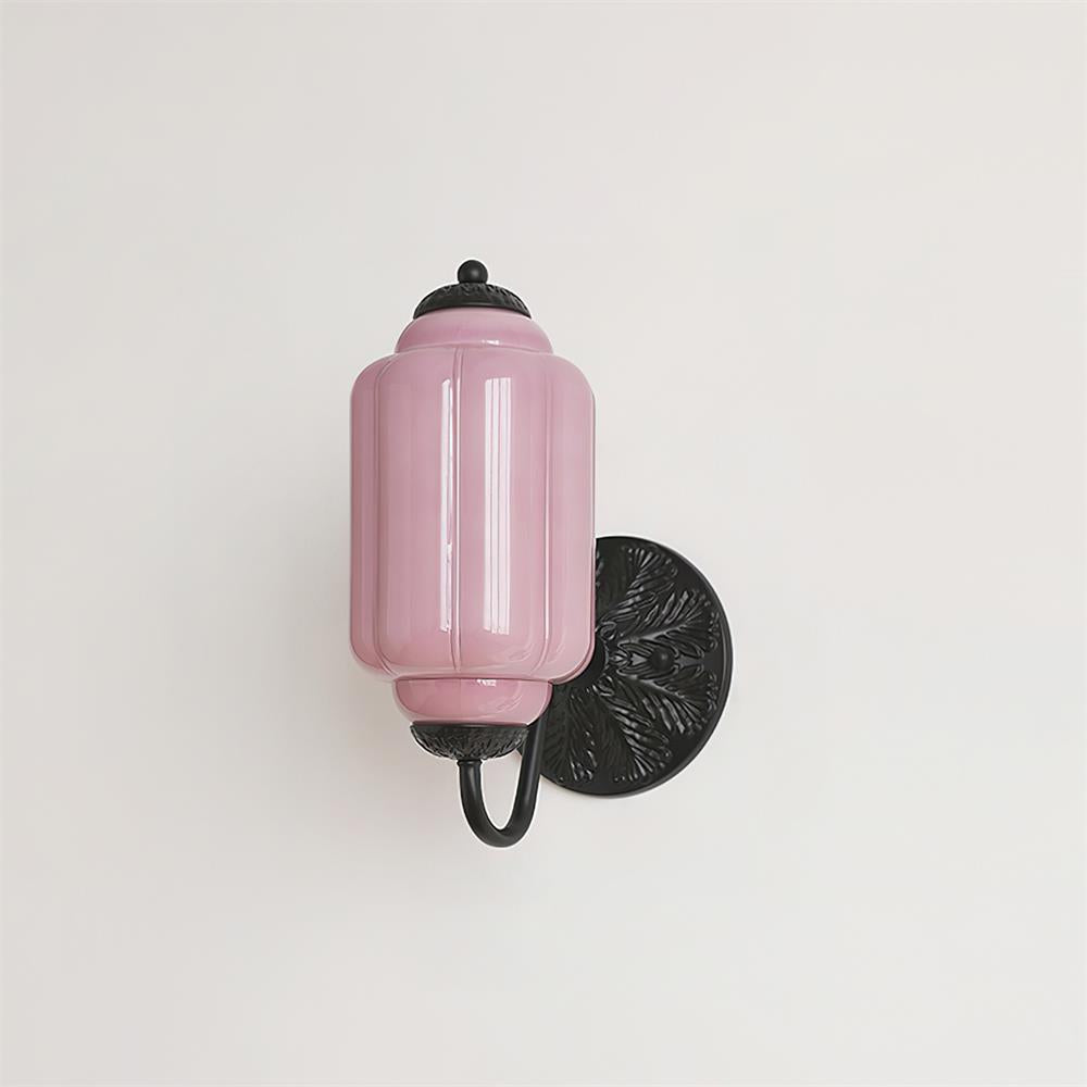 Melvane Applique murale vintage en verre rose - Neutralighting