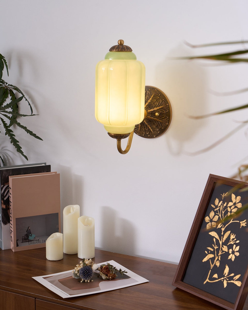 Melvane Applique murale vintage en verre rose - Neutralighting
