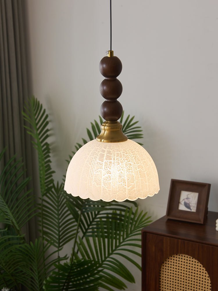 Avshaara Suspension en Tissu Vintage et Bois - Neutralighting