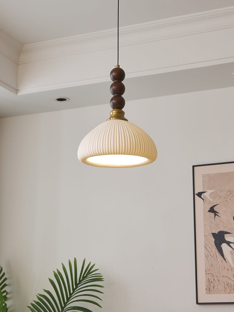 Avshaara Suspension en Tissu Vintage et Bois - Neutralighting