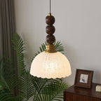 Avshaara Suspension en Tissu Vintage et Bois - Neutralighting