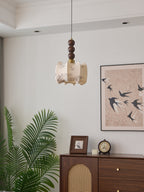 Avshaara Suspension en Tissu Vintage et Bois - Neutralighting