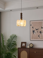 Avshaara Suspension en Tissu Vintage et Bois - Neutralighting