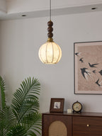 Avshaara Suspension en Tissu Vintage et Bois - Neutralighting