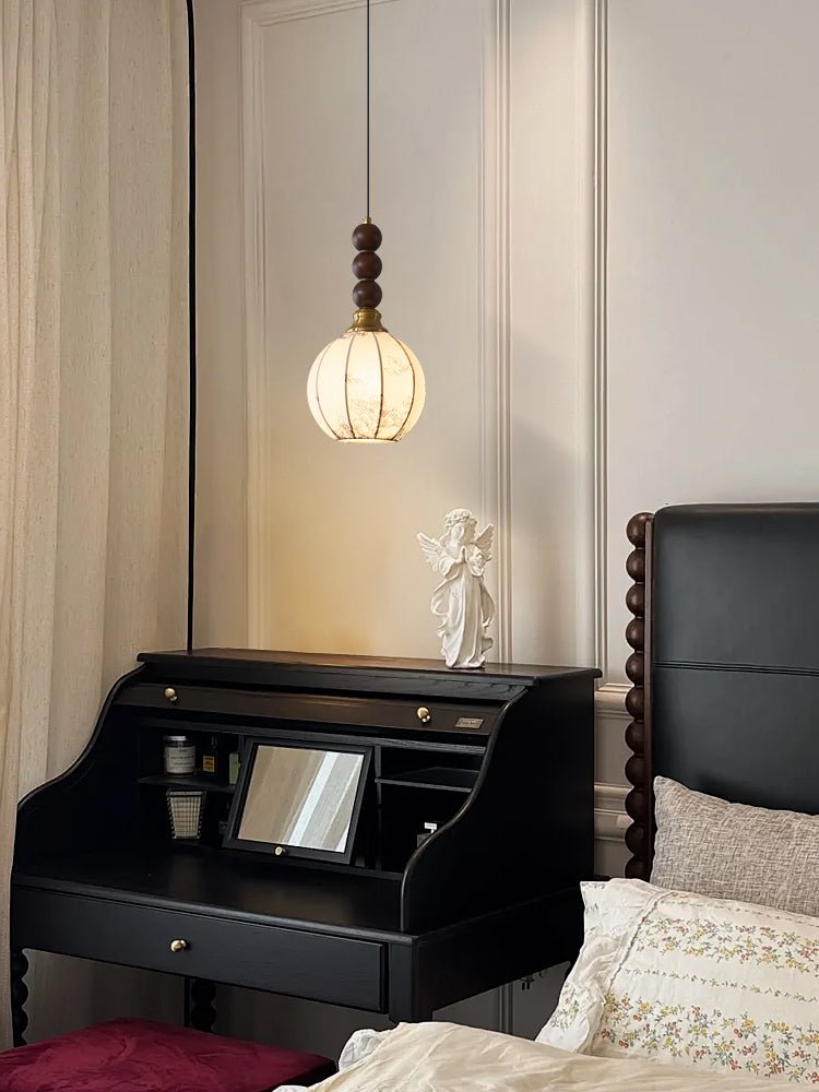 Avshaara Suspension en Tissu Vintage et Bois - Neutralighting