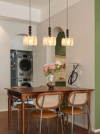 Avshaara Suspension en Tissu Vintage et Bois - Neutralighting