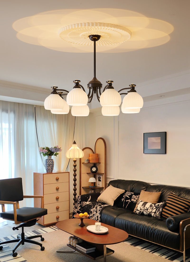 Calaeor Chandelier Premium Élégance en Verre - Neutralighting