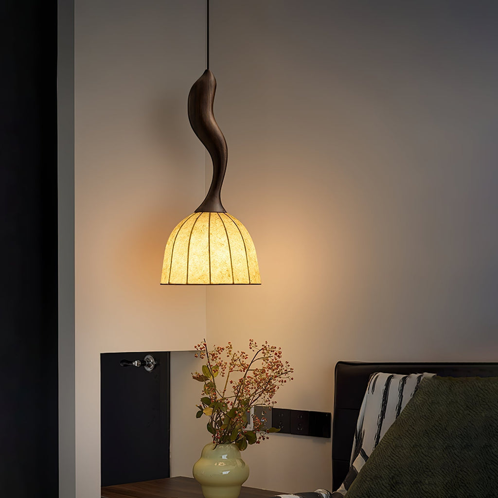 Colire Créativité Tordu Bois Suspension Lumière - Neutralighting