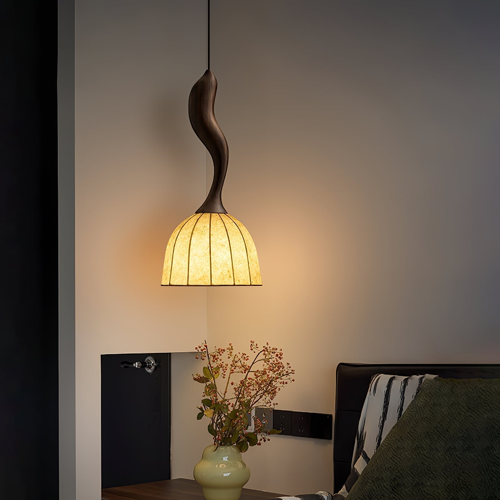 Colire Créativité Tordu Bois Suspension Lumière - Neutralighting
