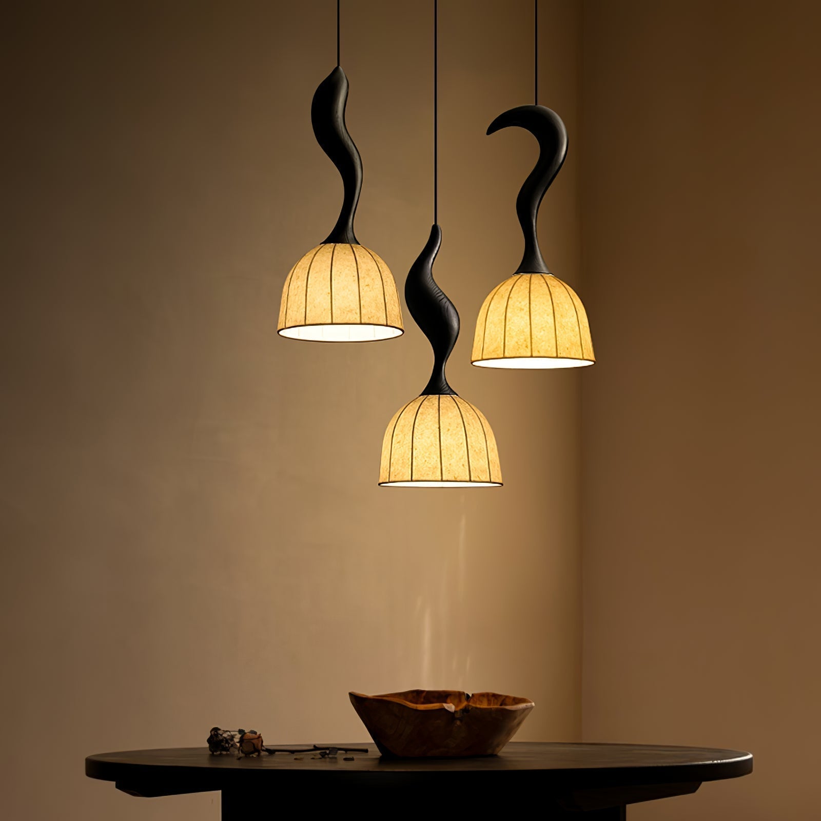 Colire Créativité Tordu Bois Suspension Lumière - Neutralighting