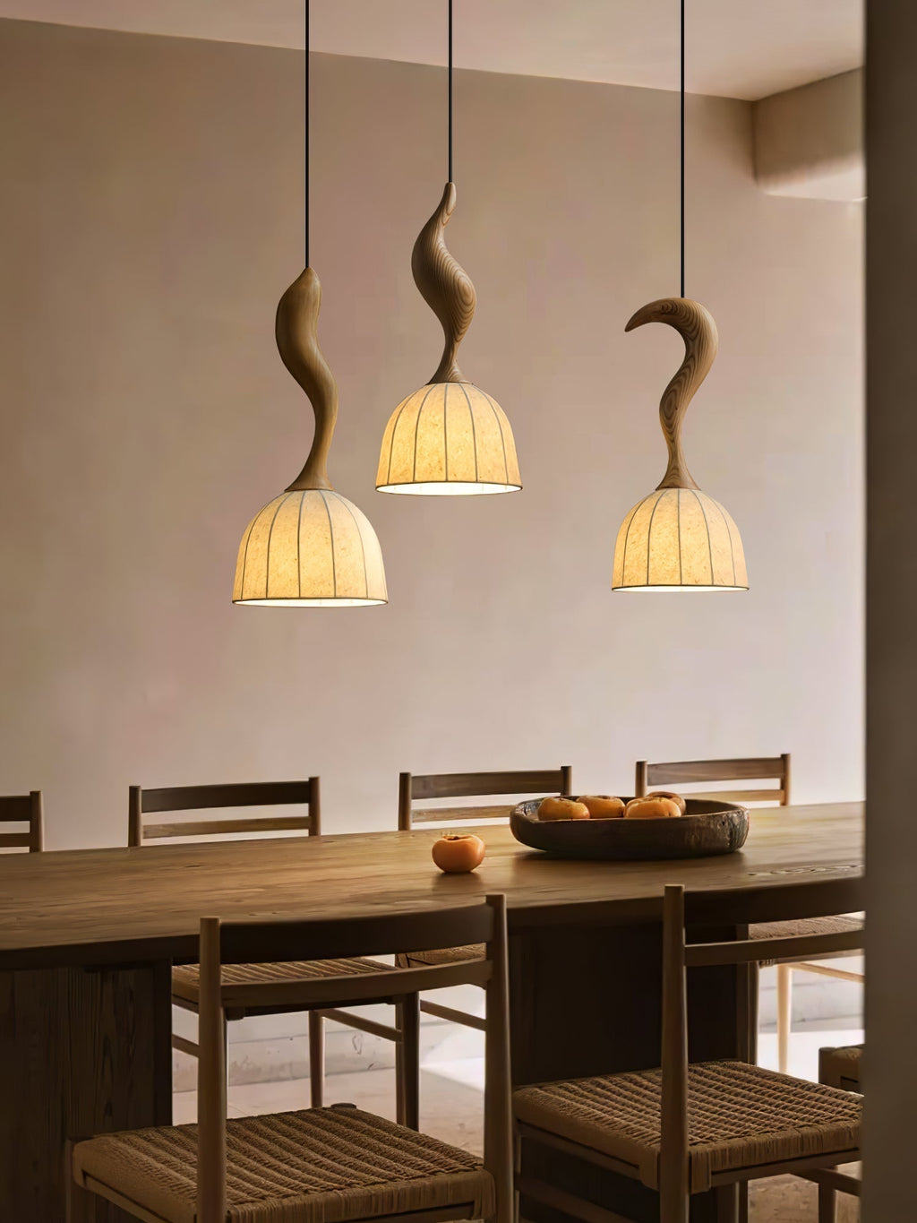 Colire Créativité Tordu Bois Suspension Lumière - Neutralighting