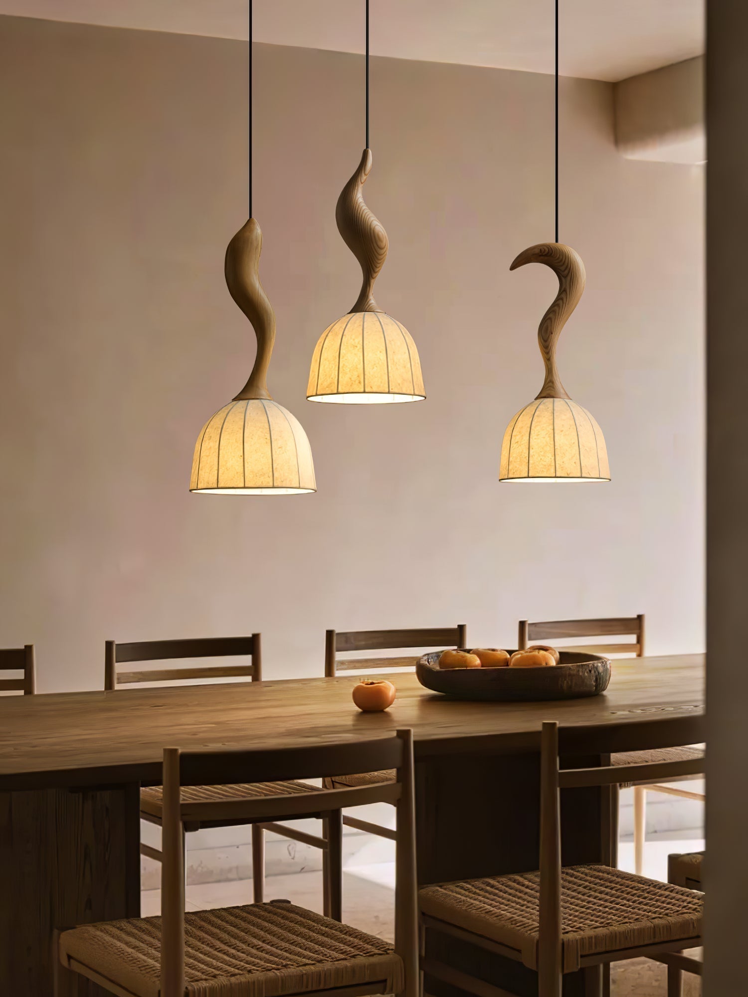 Colire Créativité Tordu Bois Suspension Lumière - Neutralighting