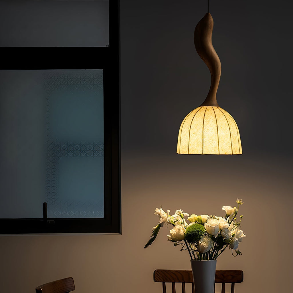Colire Créativité Tordu Bois Suspension Lumière - Neutralighting