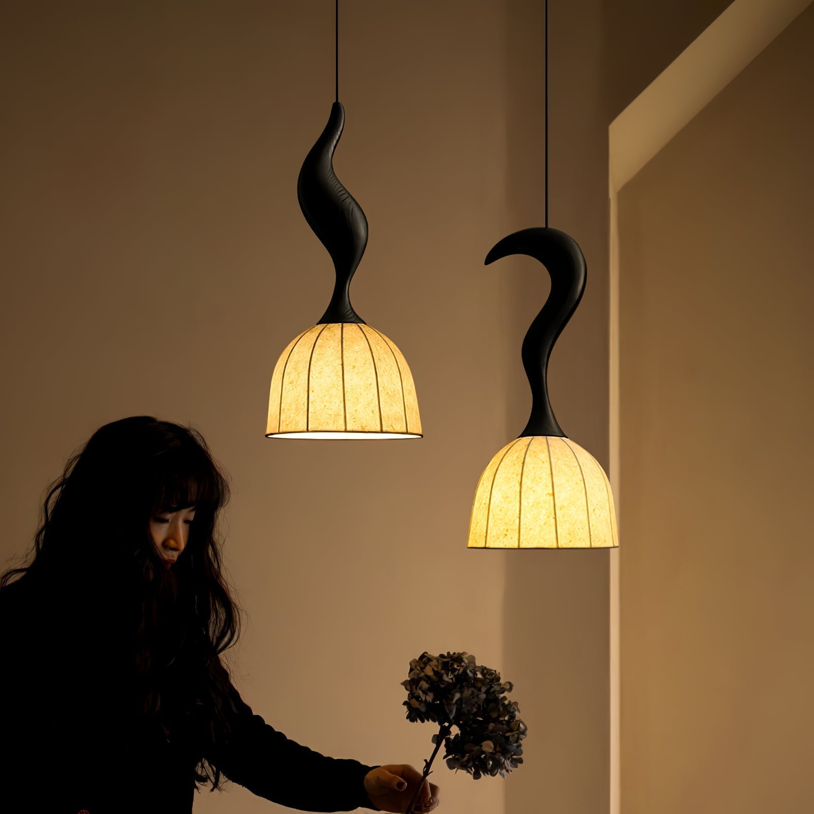 Colire Créativité Tordu Bois Suspension Lumière - Neutralighting