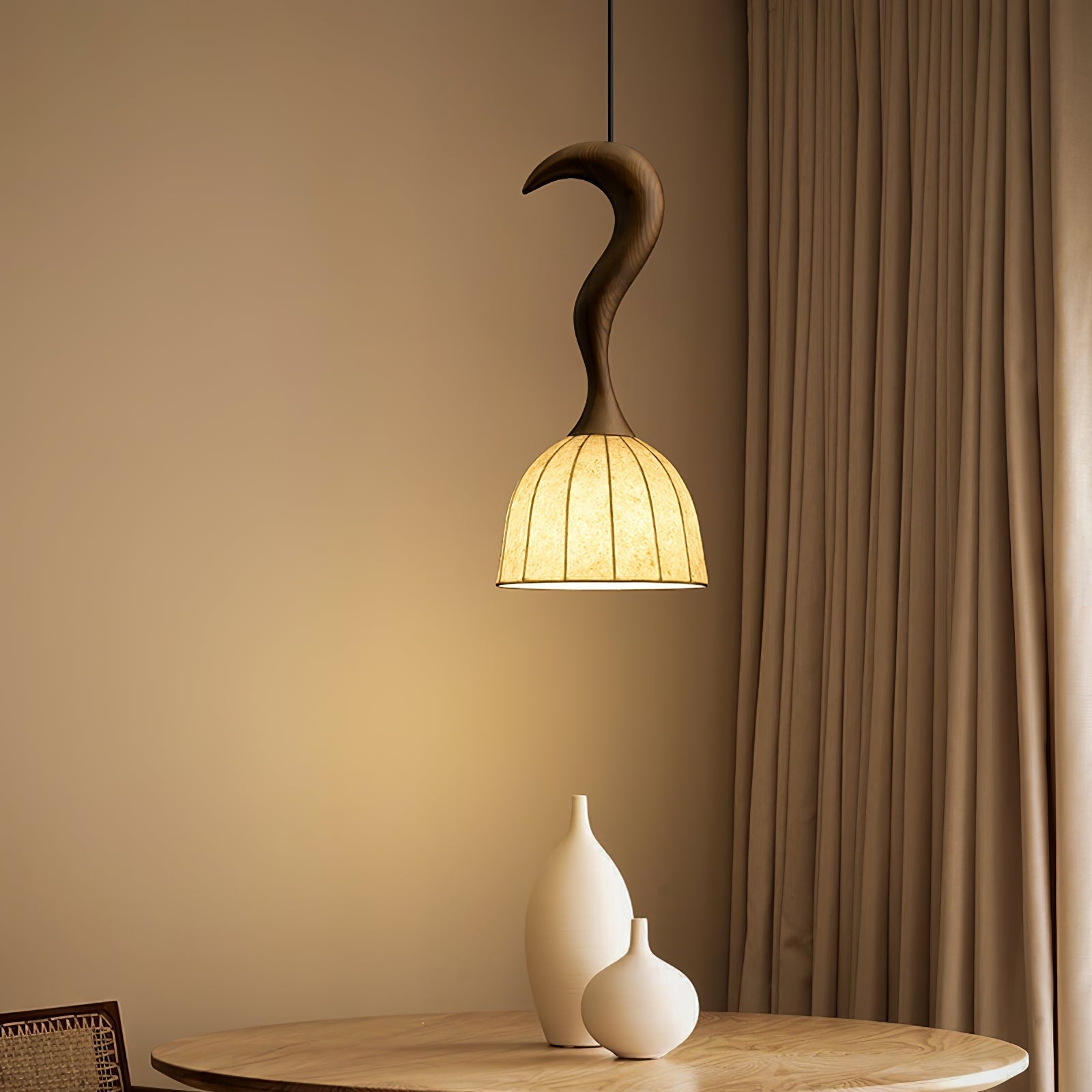 Colire Créativité Tordu Bois Suspension Lumière - Neutralighting