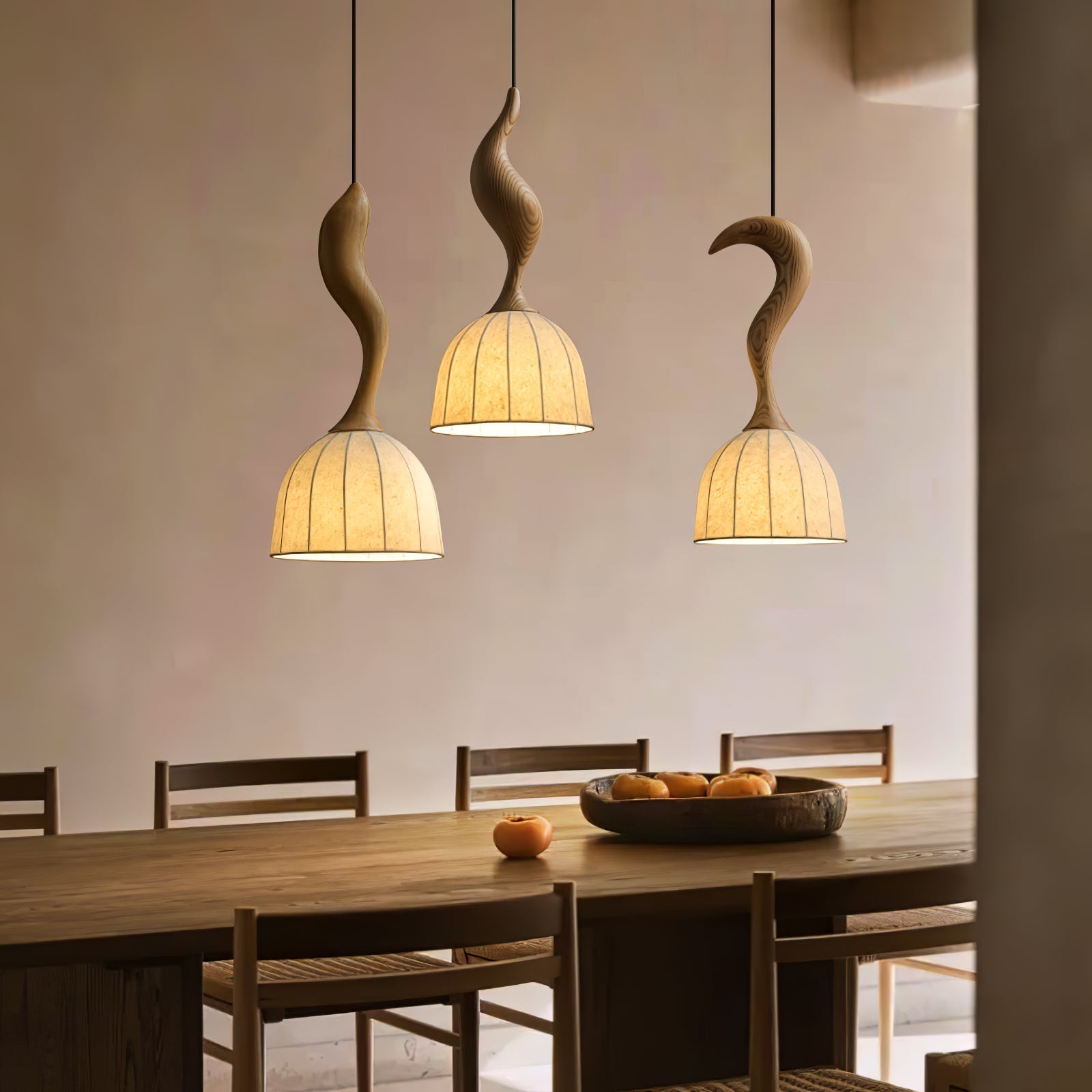 Colire Créativité Tordu Bois Suspension Lumière - Neutralighting