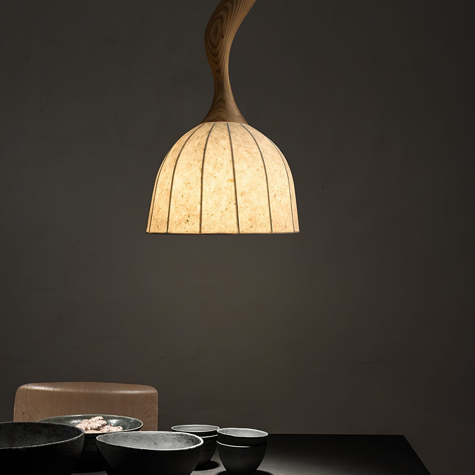 Colire Créativité Tordu Bois Suspension Lumière - Neutralighting