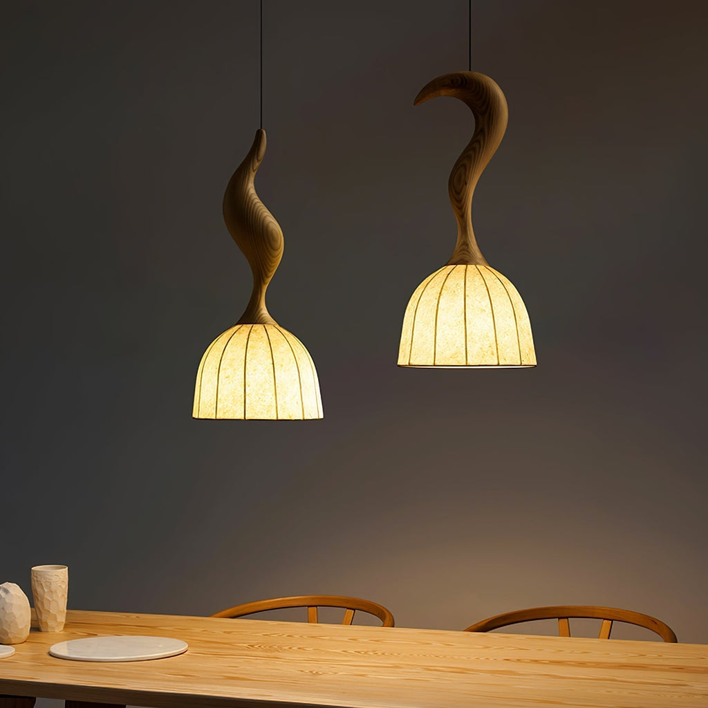 Colire Créativité Tordu Bois Suspension Lumière - Neutralighting